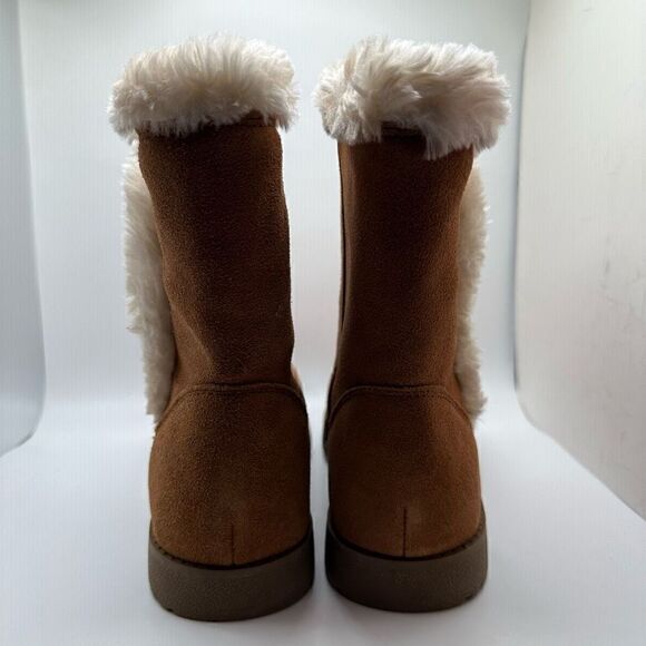 CUSHIONAIRE Women's Heather pull on boot +Memory Foam 8.5 CHESTNUT - Picture 4 of 7